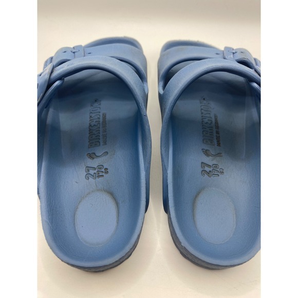 Birkenstock Kids Blue Gizeh Sandals Size 27EU C9US Toddler Slip On (small tear) - Picture 4 of 7